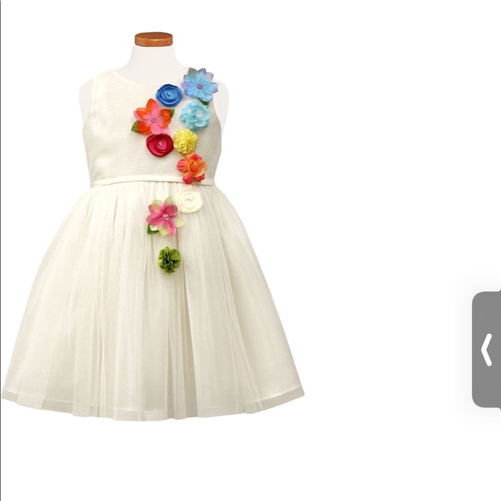 SORBET floral fit and flare party girls dress size 8